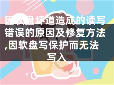 因软盘坏道造成的读写错误的原因及修复方法,因软盘写保护而无法写入