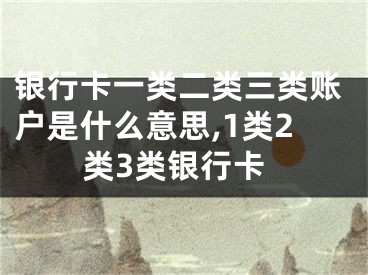 银行卡一类二类三类账户是什么意思,1类2类3类银行卡