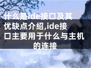 什么是ide接口及其优缺点介绍,ide接口主要用于什么与主机的连接