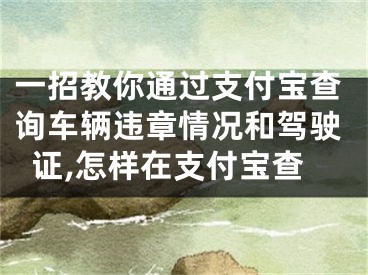 一招教你通过支付宝查询车辆违章情况和驾驶证,怎样在支付宝查