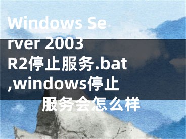 Windows Server 2003 R2停止服务.bat,windows停止服务会怎么样