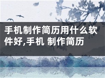 手机制作简历用什么软件好,手机 制作简历