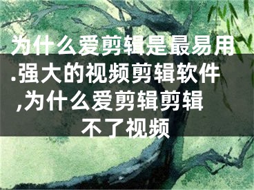 为什么爱剪辑是最易用.强大的视频剪辑软件 ,为什么爱剪辑剪辑不了视频