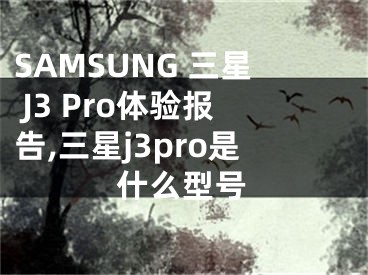 SAMSUNG 三星 J3 Pro体验报告,三星j3pro是什么型号