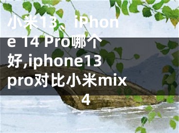 小米13、iPhone 14 Pro哪个好,iphone13pro对比小米mix4