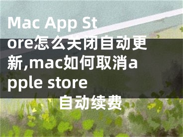 Mac App Store怎么关闭自动更新,mac如何取消apple store自动续费