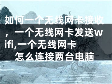 如何一个无线网卡接收，一个无线网卡发送wifi,一个无线网卡怎么连接两台电脑