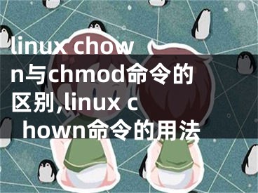 linux chown与chmod命令的区别,linux chown命令的用法