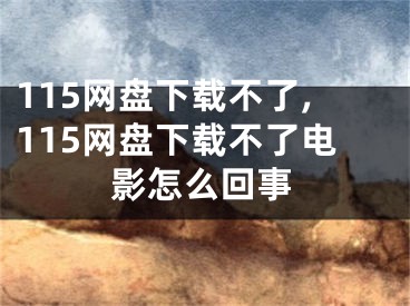 115网盘下载不了,115网盘下载不了电影怎么回事