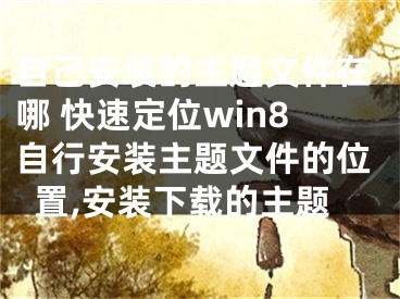 自己安装的主题文件在哪 快速定位win8自行安装主题文件的位置,安装下载的主题