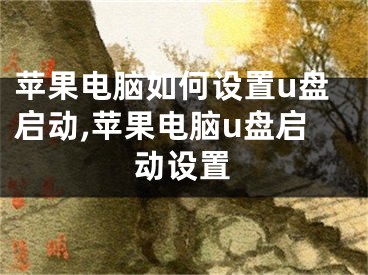 苹果电脑如何设置u盘启动,苹果电脑u盘启动设置