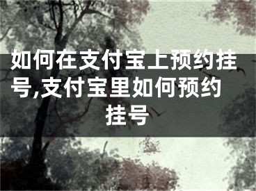 如何在支付宝上预约挂号,支付宝里如何预约挂号
