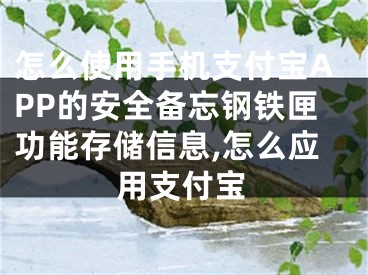 怎么使用手机支付宝APP的安全备忘钢铁匣功能存储信息,怎么应用支付宝