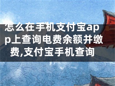 怎么在手机支付宝app上查询电费余额并缴费,支付宝手机查询