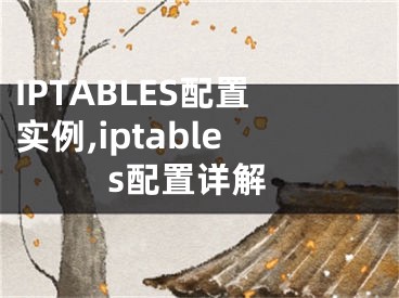 IPTABLES配置实例,iptables配置详解
