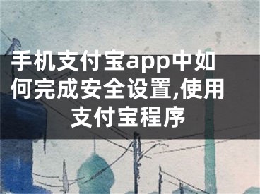 手机支付宝app中如何完成安全设置,使用支付宝程序