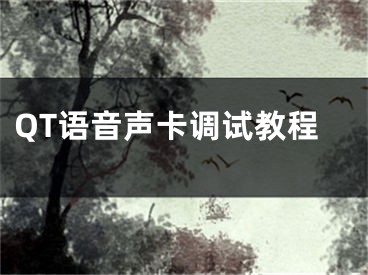 QT语音声卡调试教程
