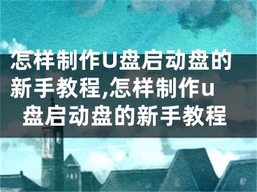 怎样制作U盘启动盘的新手教程,怎样制作u盘启动盘的新手教程
