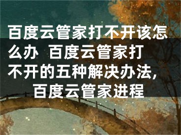 百度云管家打不开该怎么办  百度云管家打不开的五种解决办法,百度云管家进程