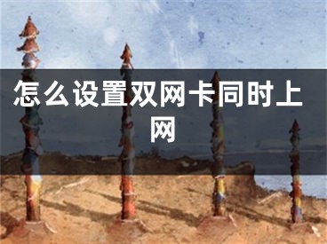 怎么设置双网卡同时上网