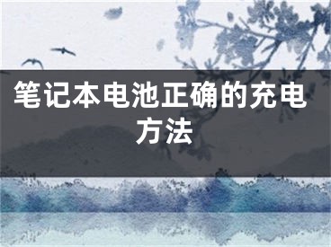 笔记本电池正确的充电方法