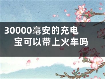 30000毫安的充电宝可以带上火车吗