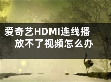 爱奇艺HDMI连线播放不了视频怎么办