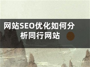 网站SEO优化如何分析同行网站 