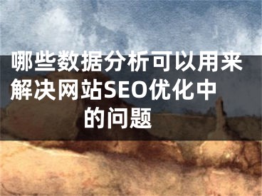 哪些数据分析可以用来解决网站SEO优化中的问题 