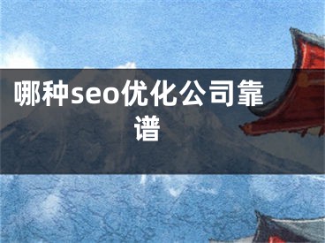 哪种seo优化公司靠谱 