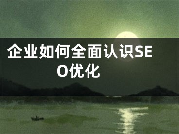 企业如何全面认识SEO优化 