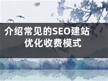 介绍常见的SEO建站优化收费模式