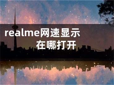 realme网速显示在哪打开 