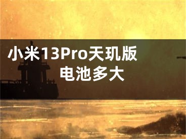 小米13Pro天玑版电池多大