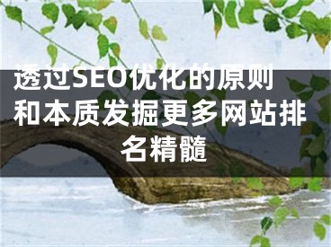 透过SEO优化的原则和本质发掘更多网站排名精髓