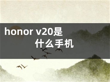 honor v20是什么手机