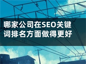 哪家公司在SEO关键词排名方面做得更好 