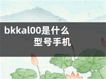 bkkal00是什么型号手机