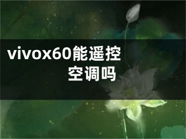 vivox60能遥控空调吗