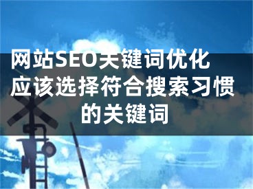 网站SEO关键词优化应该选择符合搜索习惯的关键词