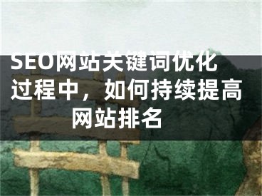 SEO网站关键词优化过程中，如何持续提高网站排名 