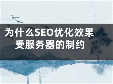 为什么SEO优化效果受服务器的制约 