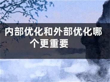 内部优化和外部优化哪个更重要 