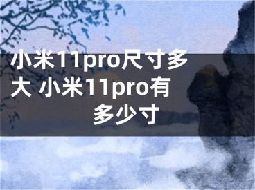 小米11pro尺寸多大 小米11pro有多少寸