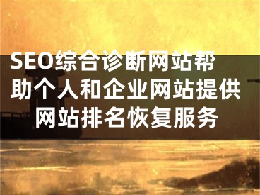 SEO综合诊断网站帮助个人和企业网站提供网站排名恢复服务