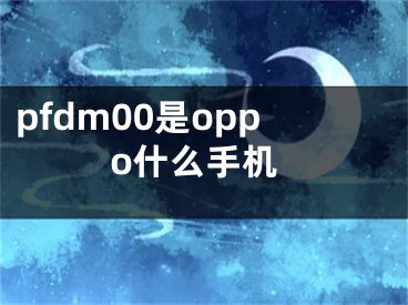 pfdm00是oppo什么手机