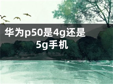 华为p50是4g还是5g手机