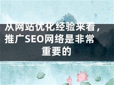 从网站优化经验来看，推广SEO网络是非常重要的
