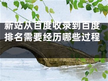 新站从百度收录到百度排名需要经历哪些过程 