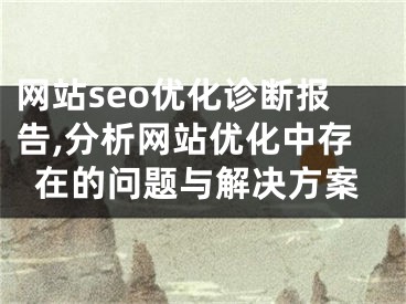 网站seo优化诊断报告,分析网站优化中存在的问题与解决方案